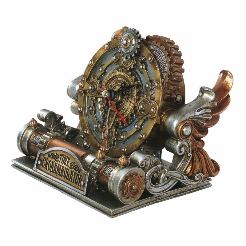 錬金術帝国 スチームパンク風 置時計 彫像 彫刻/ Alchemy Empire Steampunk Time Chronambulator Clock （輸入品 | LINEブランドカタログ