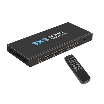 易控王 3X3電視牆拼接器 9螢幕拼接 多螢幕 顯示器拼接 4K輸入輸出 支援雙機串聯(40-226-04)