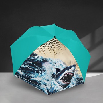TDN鯊魚放大降溫秒收傘 瞬收傘反向自動收傘(蒂芬藍)