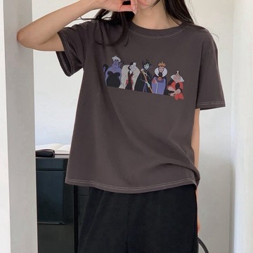MANIFEST 正韓水洗卡通棉質上衣 韓國棉t 韓國女裝 休閒個性棉上衣 基本款 卡通人物 日常 皇后現貨