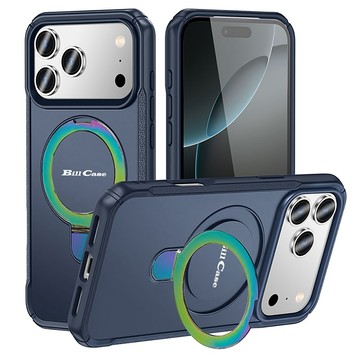 Bill Case 戰神鎧甲 iPhone 17 Pro Max 多功磁吸指環支架高規保護殼-極光綻藍