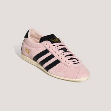 adidas 愛迪達 休閒鞋 Anfu 女鞋 粉紅 薄底 麂皮 復古 KJ3955