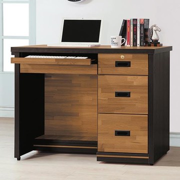 【優利亞-艾克雙色】3.5尺電腦書桌