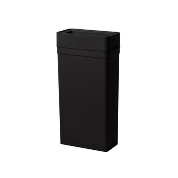 【日本like-it】日製窄型開放式落地垃圾桶-25L-多色可選-黑