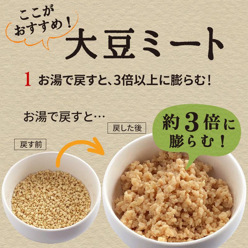 送料無料 大豆ミート ミンチ ソフト仕上げ 1.5kg(500g×3)  大豆肉 ひき肉 そぼろ 乾燥 国内製造 業務用 チャック付