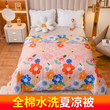 夏季被空調被可水洗可機洗雙人夏涼被水洗棉學生單人宿舍被子夏天
