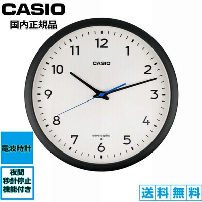 CASIO 掛け時計 電波 ブラウン 直径35cm アナログ 生活環境 温度 湿度