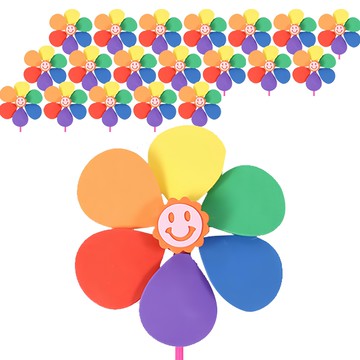 Minhwashop EVA 圓形花朵風車 DIY材料包 20入組  圓花(UDOEV0015)  20套