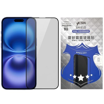 vXTRA 飛創 全膠貼合 霧面滿版9H鋼化玻璃貼 6.7吋  iPhone 16 Plus  1個