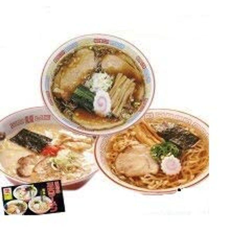 めん 福島三大ラーメン ３箱（麺120ｇ×5、スープ喜多方32ｇ×2、スープ郡山33ｇ×1、スープ白河34ｇ×2）