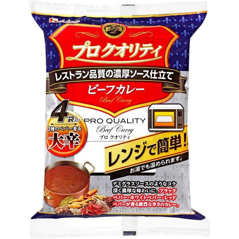 ハウス プロクオリティ ビーフカレー 4袋入り 大辛 680g ×6袋 レンジ化対応・レンジで簡単調理可能