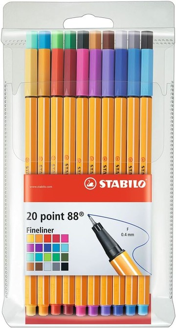 STABILO 88系列20色簽字筆*8820-03【APP滿額下單10%點數(單一帳號最高5000點)】1/31止