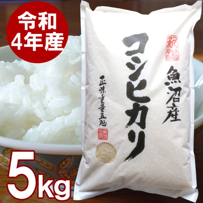 魚沼産 コシヒカリ 5kg 送料無料 新潟県産 5キロ お米 令和4年 新米 精米 白米 米どころ新潟のコシヒカリを産地直送 新鮮なこしひかりを精米した当店人気ナンバーワンの新潟魚沼産のコシヒカリ１００％  ご自宅用はもちろんギフト贈り物にも人気です 新潟