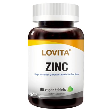 LOVITA愛維他 螯合鋅30mg(60顆素食錠)(胺基酸螯合鋅,鋅錠)