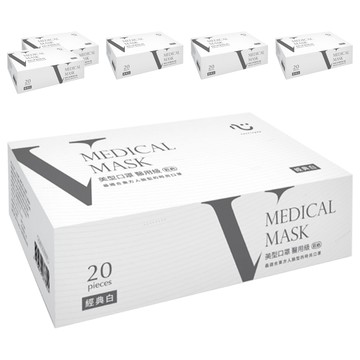 匠心 V美型口罩 L  經典白  20片  6盒