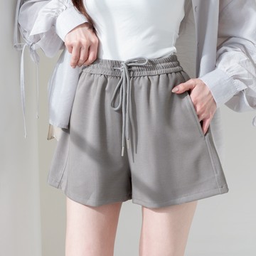 腰抽繩鬆緊側口袋空氣棉短褲 KT0159902【現貨】