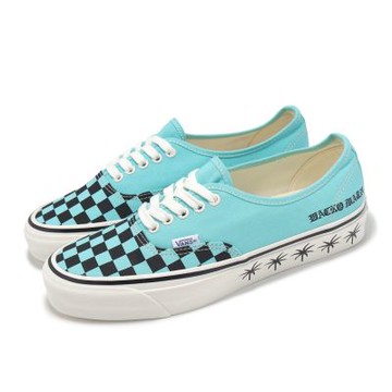 Vans x WACKO MARIA Lx Authentic 44 男鞋 休閒鞋 聯名 藍 棋盤格 棕梠樹 VN000D9NBLU