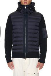 Woll blend cardigan with padded inserts - MONCLER - gender_Man