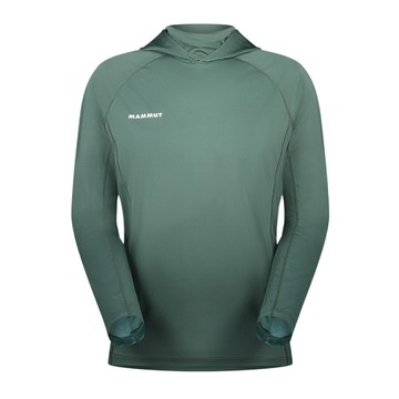 mammut 長毛象 男 selun fl sun hoody af 機能套頭連帽上衣深玉石綠1