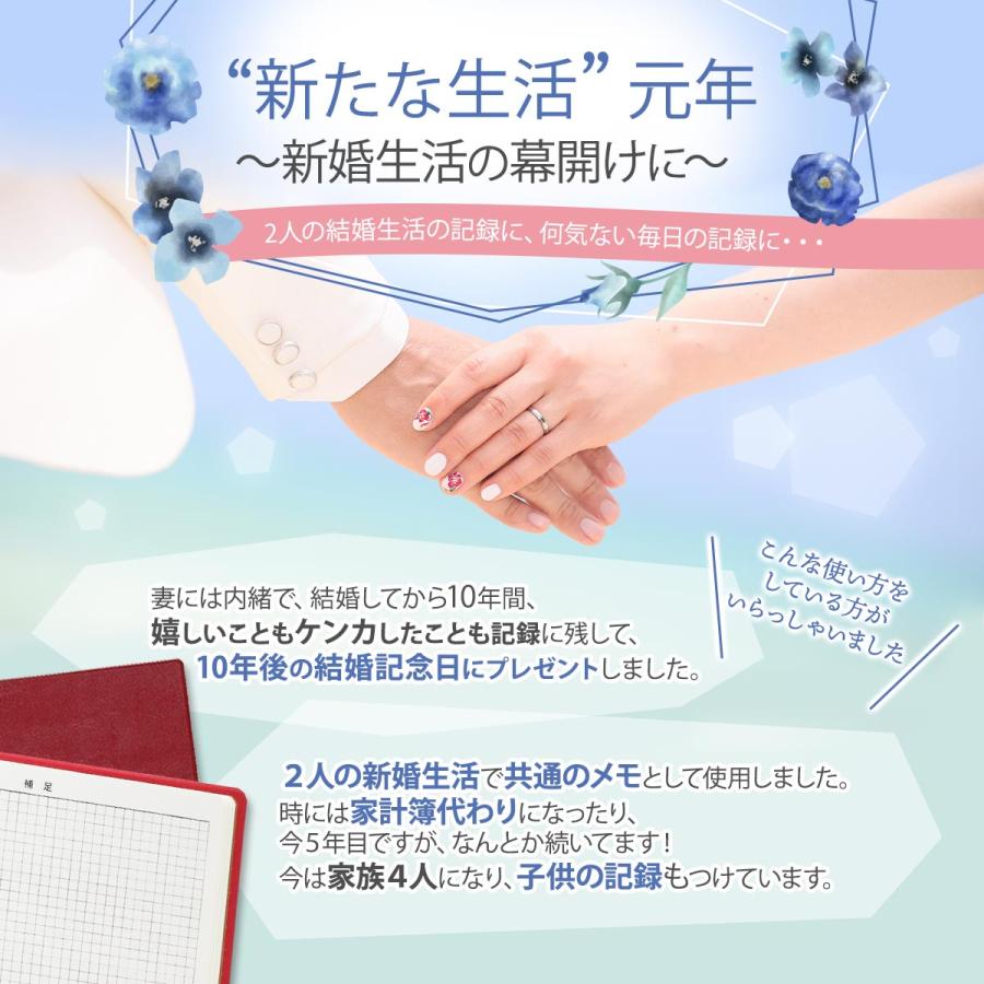 石原10年日記 石原出版社 ダイアリー 2024年版(2024〜2033年) ワインレッド