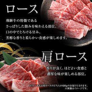 ふるさと納税 牛肉 飛騨牛 焼き肉 セット ロース 又は 肩ロース 600ｇ 黒毛和牛 Ａ5 美味しい お肉 牛 肉 和牛 焼肉 BBQ バーベキュー 【岐阜県.. 岐阜県池田町