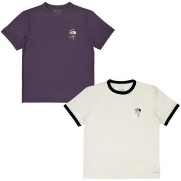 The North Face 北面 短袖上衣 女裝 排汗 寬鬆 紫/米白 NF0A8GXBG5O/NF0A8GXBQLI