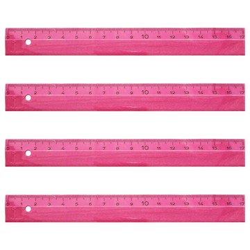 Raymay 藤井 細長直尺 17cm  粉色  4支