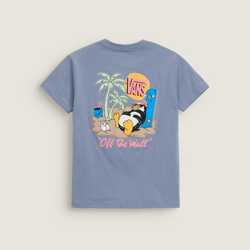 Yolo Penguin 小童款灰藍色短袖T恤