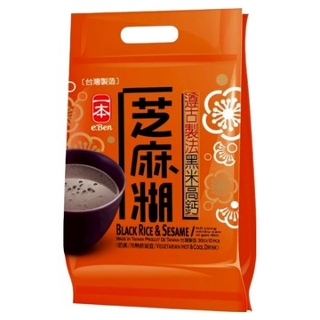e.Ben 一本 黑米高鈣芝麻糊 30g x 10包 台灣製造  1袋