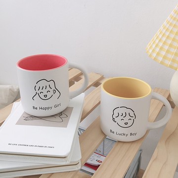 情侶杯子陶瓷杯ins可愛創意個性潮流簡約咖啡馬克杯日式少女水杯
