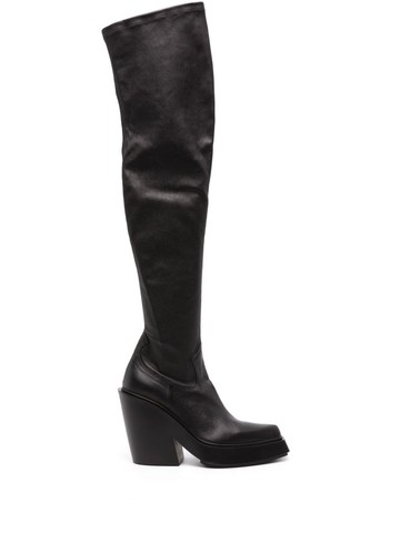 Vic Matie - 120mm pointed-toe boots - women - Calf Leather/Calf Leather/Fabric/Rubber - 41 - Black