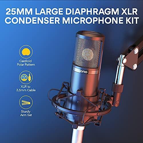 MAONOPodcast Equipment Bundle MaonoCaster Lite Audio Interface All in One Podcast Production Studio with 25mm Large Diaphragm Micr