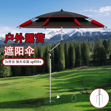 【新品上市】防曬遮陽傘遮陽萬向釣魚專用加厚防雨拐杖釣傘露營戶外擺攤雨傘