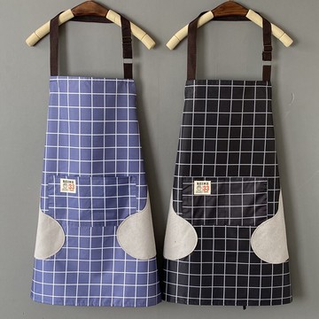 可擦手圍裙廚房家用防水防油時尚女裙子韓版罩衣男士印字