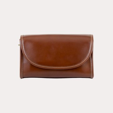 【MYMY】復古時尚 原皮翻蓋小包 可可棕(真皮/斜背包/小包/女包)