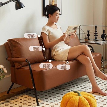高端布藝多人沙發客廳新款出租房小戶型豆腐塊直排單人小沙發椅 c8142