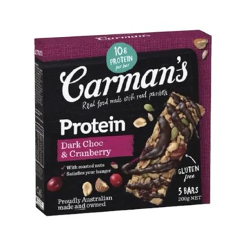 Carman’s  康麥滋 黑可可蔓越莓蛋白棒【單入】 40g (CMS018)