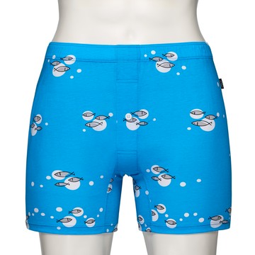 【SOLIS】魚樂圈系列M-XXL寬鬆印花四角男內褲(鑽石藍)