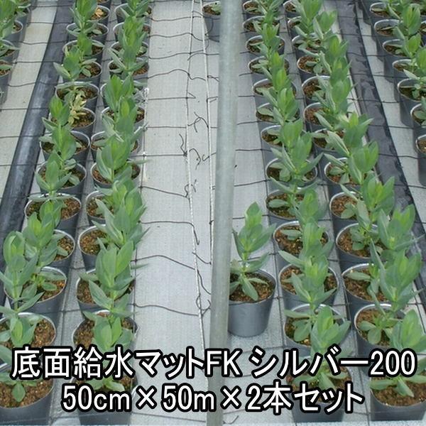 底面給水マットFKシルバー200 50cm×50m×2本セット