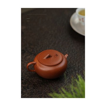 山系列 山居 宜興原礦朱泥現代美學茶器家用紫砂壺茶具160cc