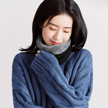 極速暖毛絨針織發熱脖圍