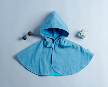 抗風防雨雙面斗篷-牛1vs防潑水26 手作 無毒 外套  嬰兒 童裝披風