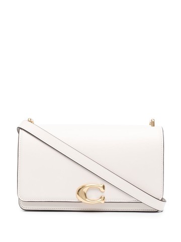 Coach - Elevated logo-plaque shoulder bag - women - Calf Leather - One Size - Neutrals