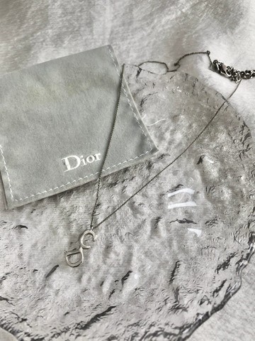 【日本直送 名牌中古包】Christian Dior 迪奧 項鍊 銀色 CD vintage 古著 i6gu8f