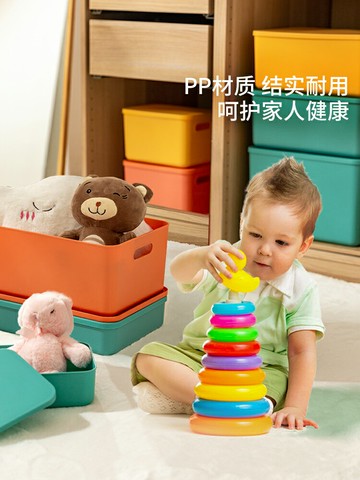 摩登主婦桌面收納盒帶蓋塑料儲物盒雜物家用客廳化妝品零食整理盒