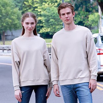 【Per GIBO】 素面法式毛巾布大學T(DT380-3 奶茶色)