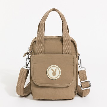 PLAYBOY - 直立手提包附長背帶  Daily Life系列 - 卡其色