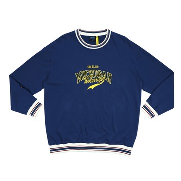 NCAA MICHIGAN 長袖大學T 學院風上衣 深藍 中性款 75551003 80 noH56