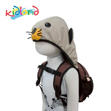 KIDLAND 動物兒童連帽防走失後背包-水獺 R-AYI-17110