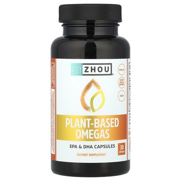 Zhou Nutrition, 植物基 Omega，30 粒膠囊